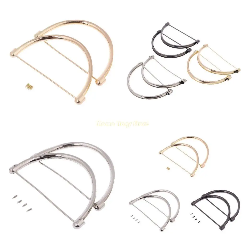 

X90D 2pcs Women Metal Handle Replacement For Purse Beach Bag Handbag Small Shopping f