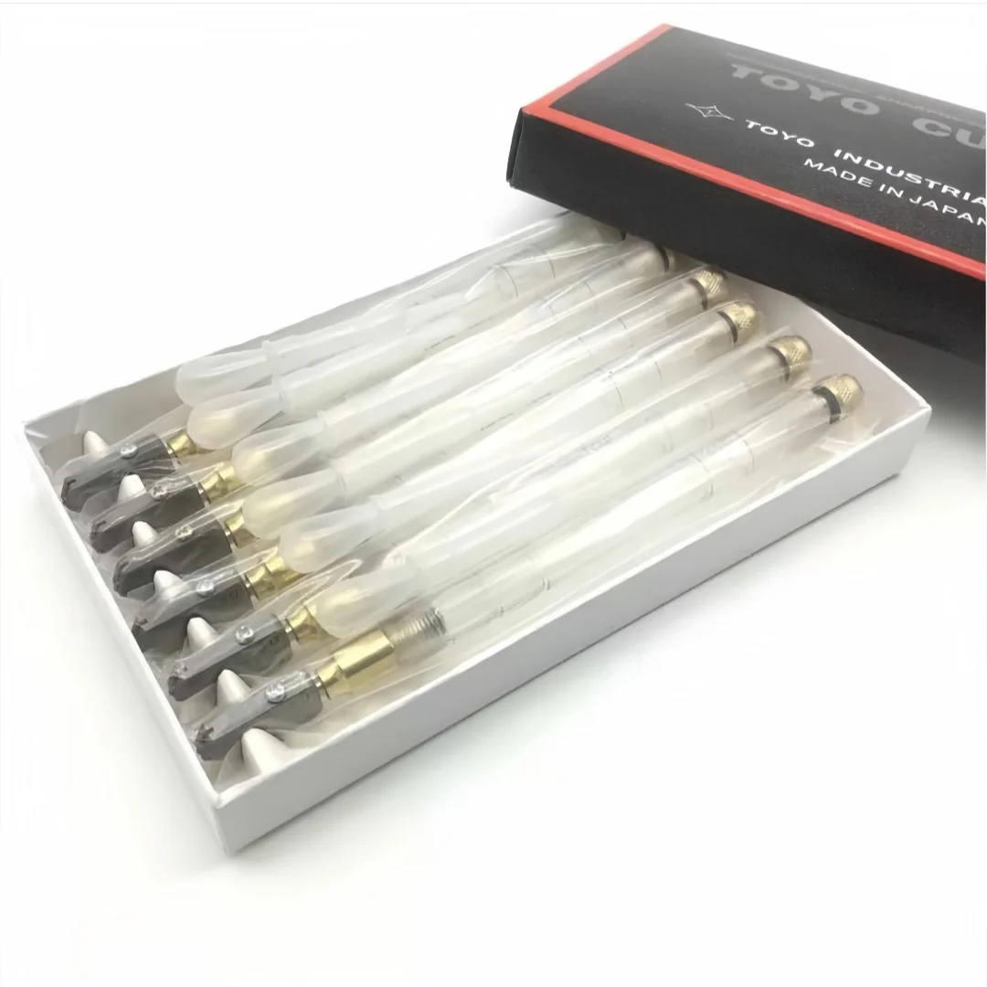 TOYO TC-30 Oil Glass Cutter Superior Sharpness & Excellent Cut Line Auto Oil Feed from Handle for Smooth Cutting
