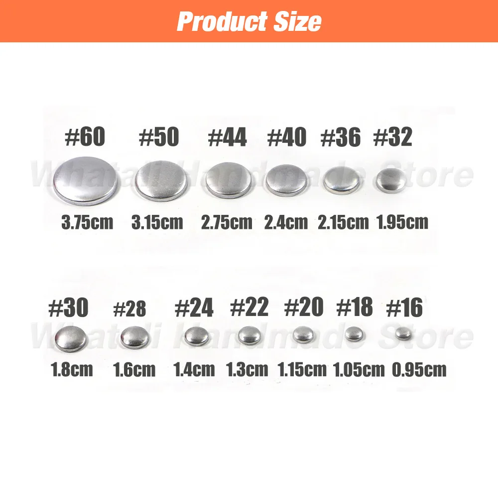 100Pcs #16-60 Covered Button Round Bread Shape Fabric Buttons Fabric Cloth Cover Buttons For DIY Handmade Fabric Accessories