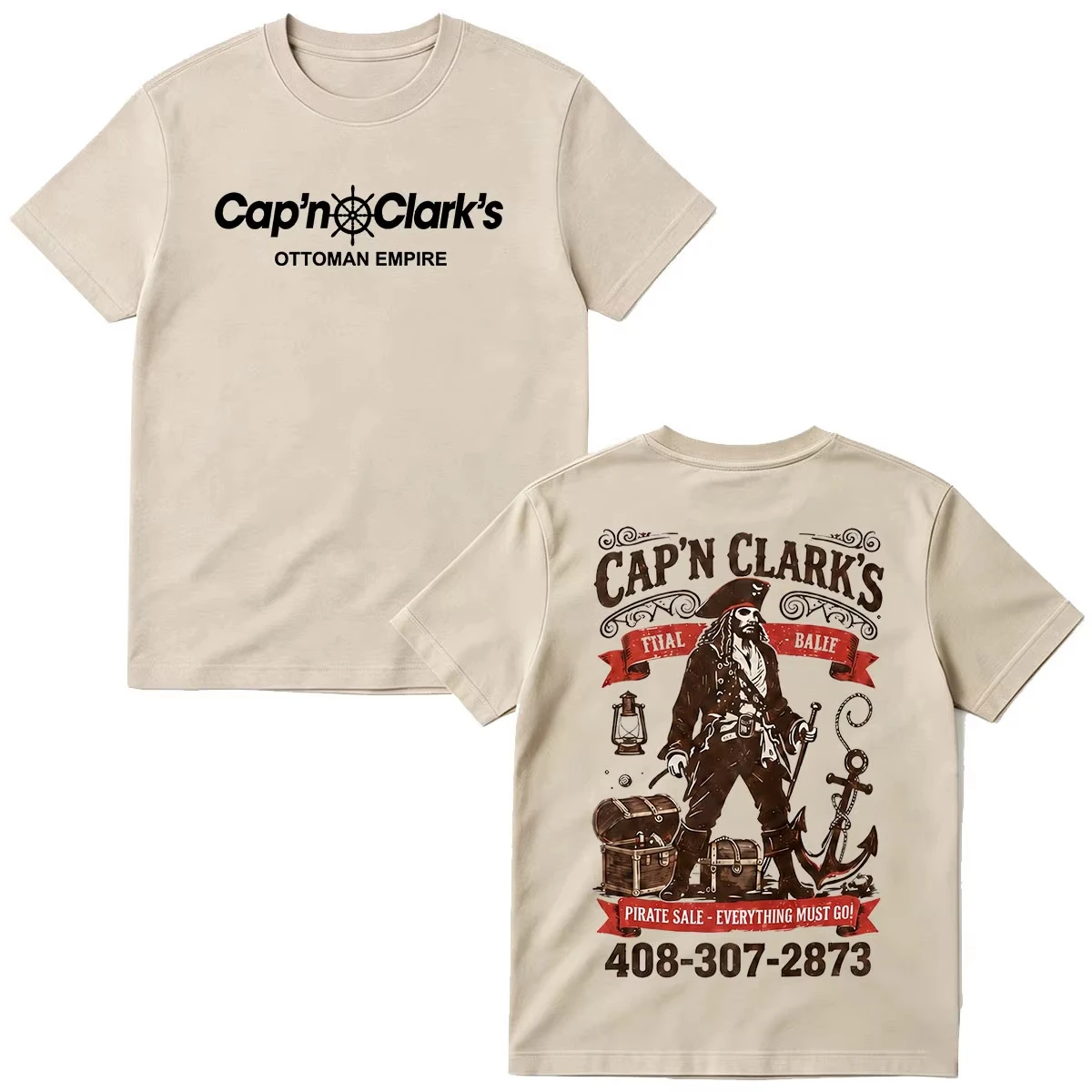 Movie Backrooms Cap'n Clark's Ottoman Empire Still Graphic Print  T-Shirt Men Women Oversized O-neck Cotton Top Summer New Tee
