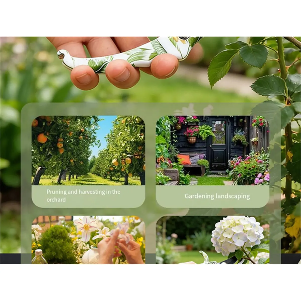 DT38 2pcs Floral Artist'S Labor-Saving Floral Scissors with Automatic Rebound,and Multifunctional Pruning and Floral Scissors