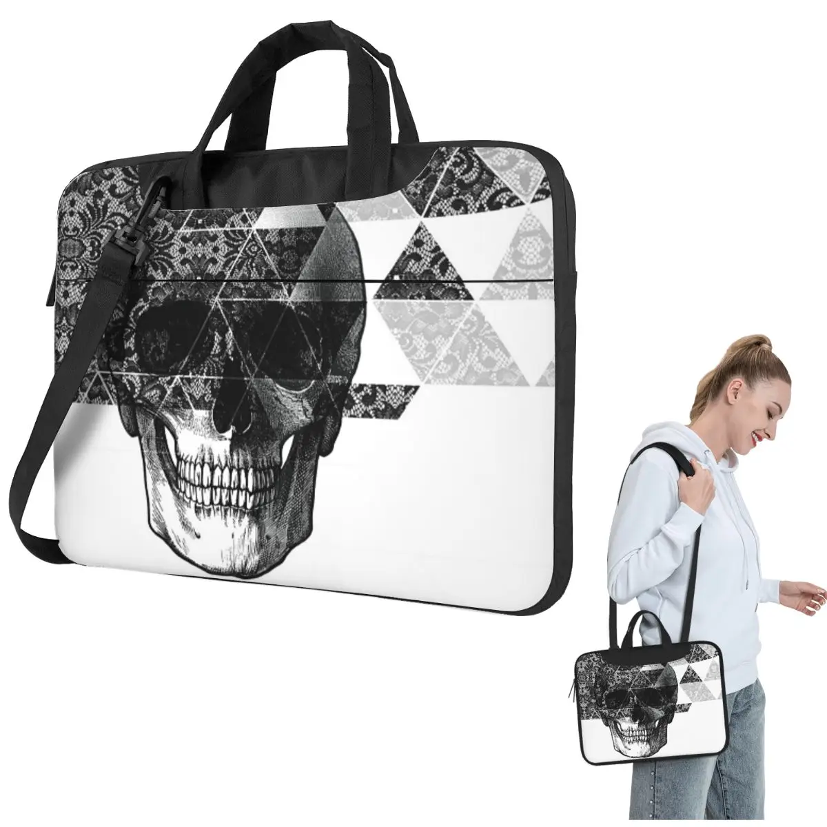 

Dias De Los Geomuertos, сумка через плечо для ноутбука, сумка для компьютера, устойчивая защитная сумка для ноутбука для Macbook Pro