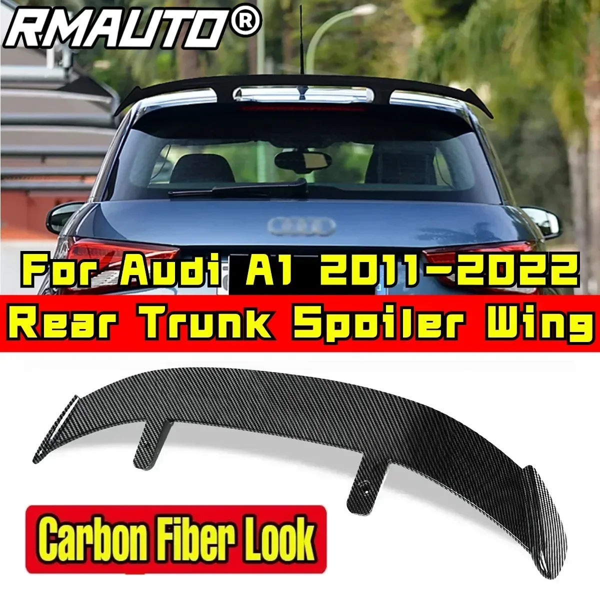 

Car Rear Roof Spoiler For Audi A1 2011-2022 4 Door Sedan Rear Spoiler Wing Tunning Part Car Rear Roof Spoiler Car Accessories