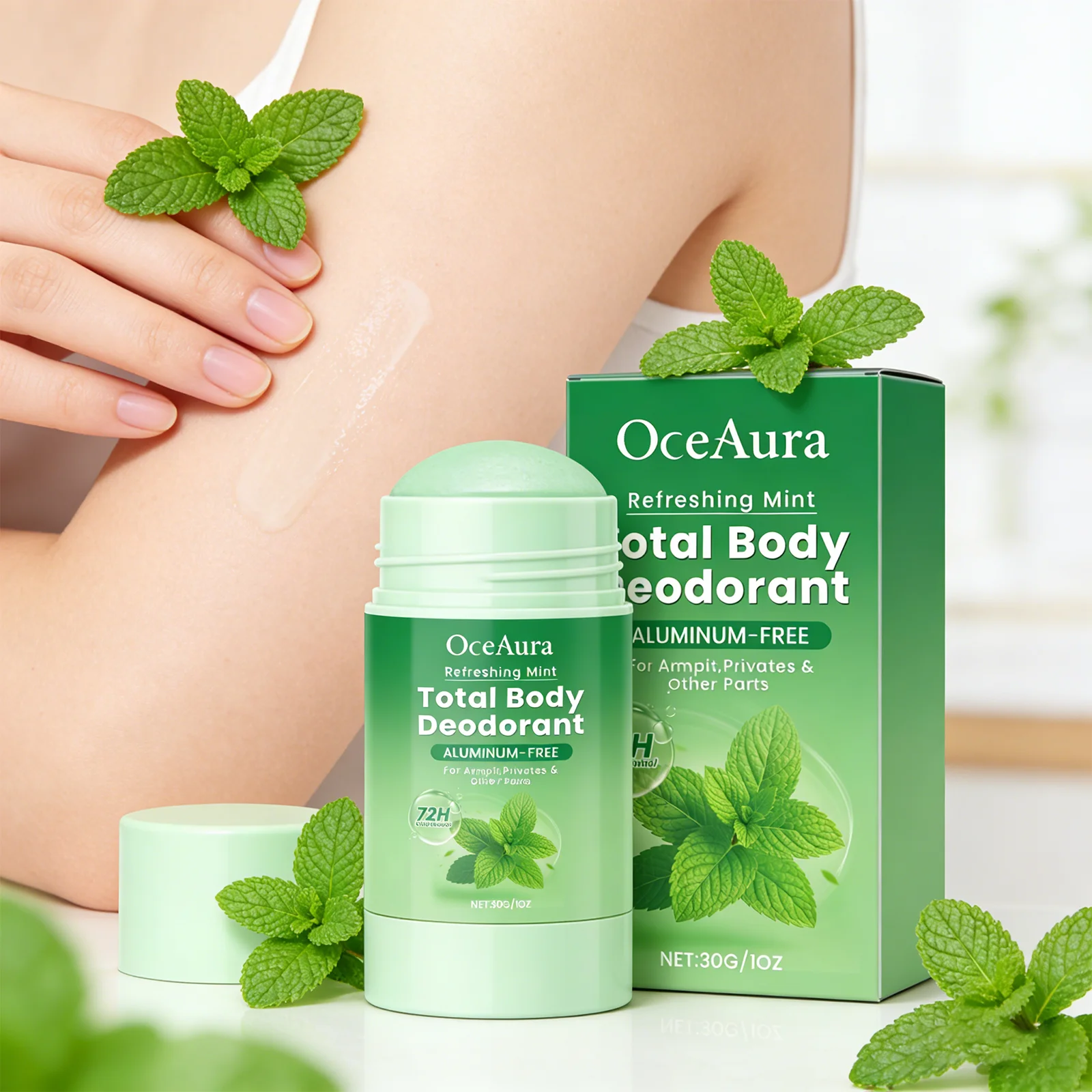 

Mint Body Care Stick Long Lasting Freshness Odor purification Moisturizing Without Greasiness Daily Use Gentle Nourishing 30g