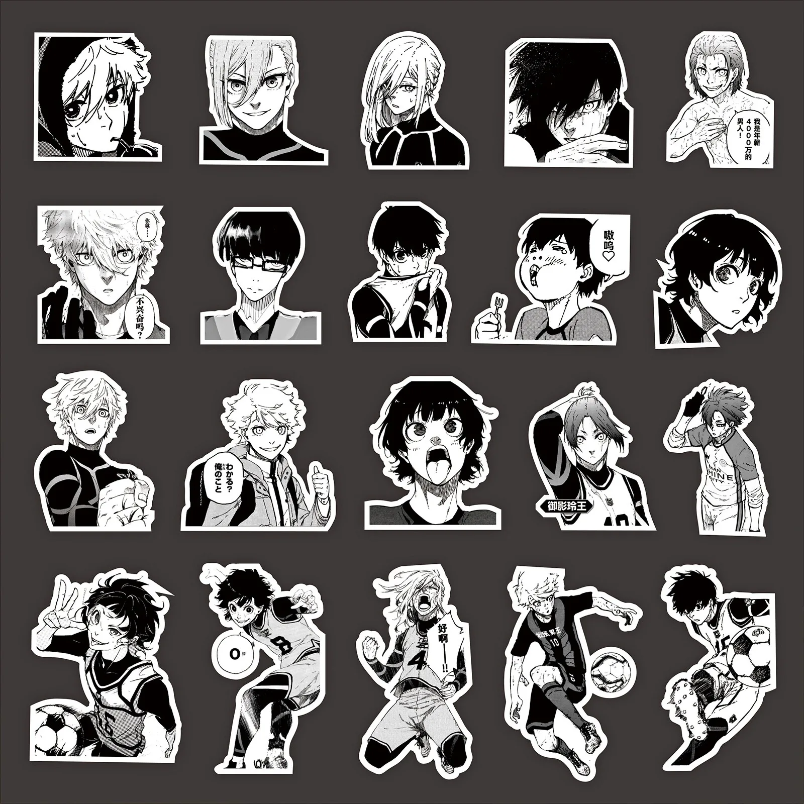 10/30/70Pcs Anime BLUE LOCK Graffiti Stickers Waterproof Cartoon Decals For Guitar Phone Computer Suitcase Cup Skateborad Toys