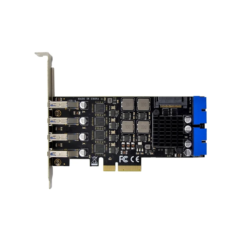 

AP-ST668 Pcie X4 NEC720201 4 Channel/8 Port USB3.0 Industrial Control Converter Card Multi-Function Convenience