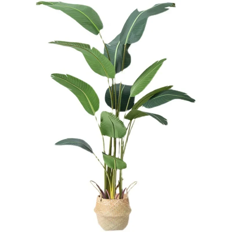 Large-scale simulated green plant landscaping camping indoor corner office landscape fake plant