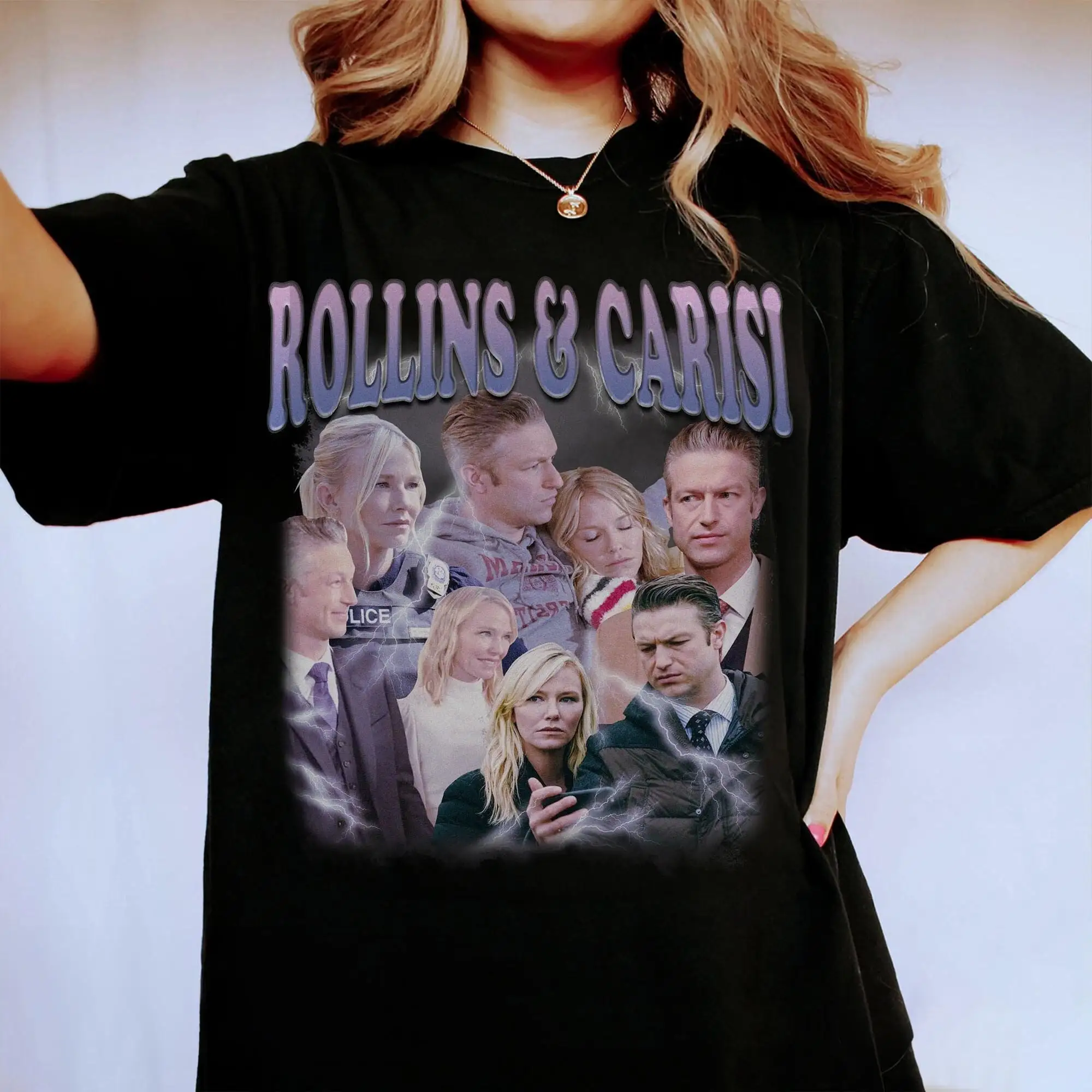 

Rollins and Carisi T Shirt Amanda Dominick Vintage Law Order