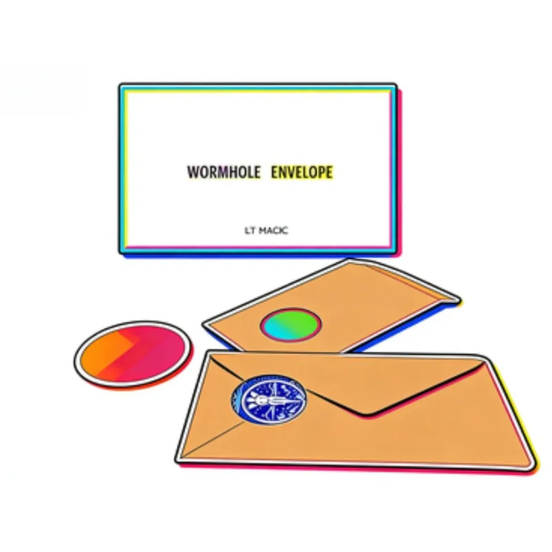 Wormhole Envelope by LT Magic – Visual Card Transportation Trick Close Up Street Magic Illusion Props Magician Tricks