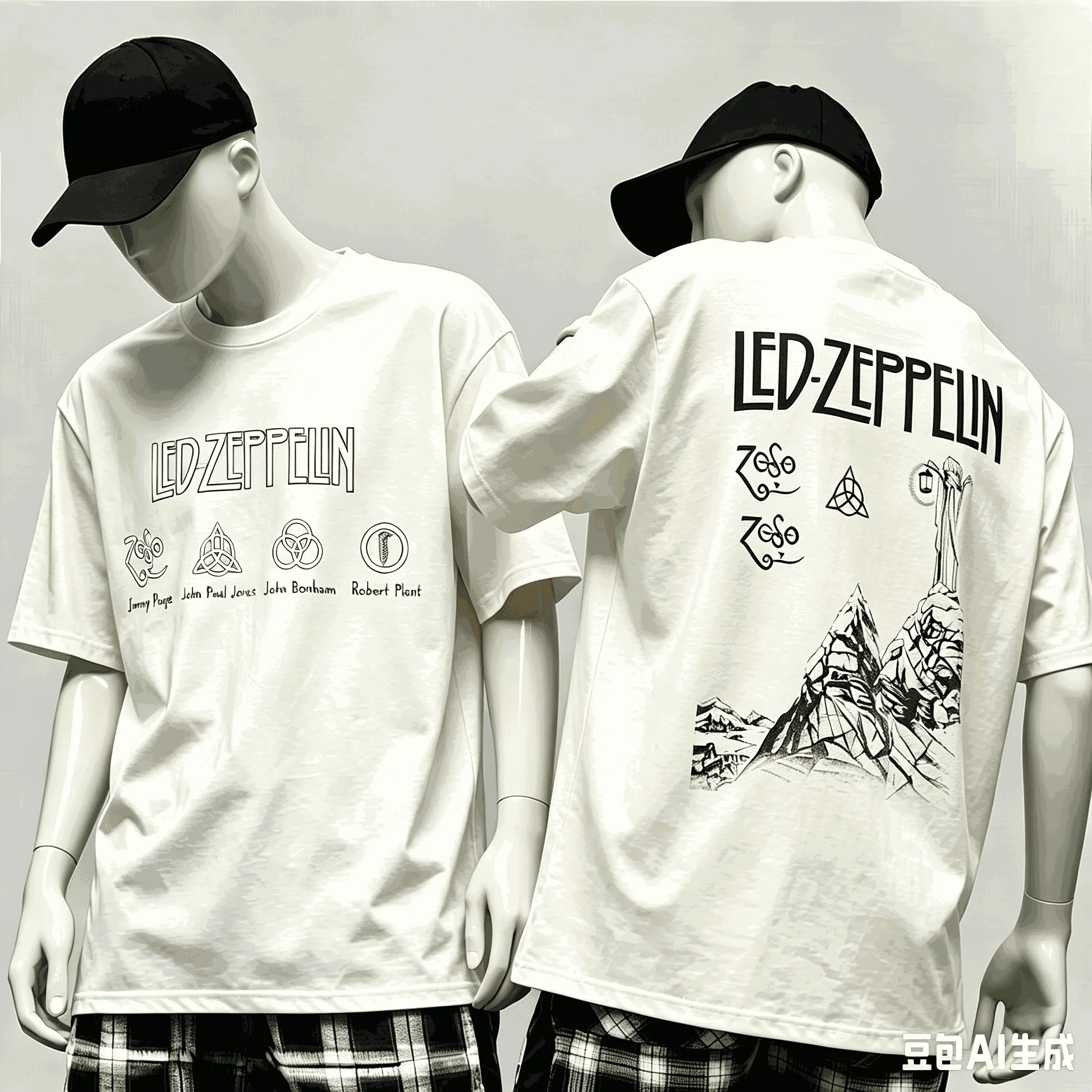 Led Zeppelin Unisex Fashion Street Casual Tee, Classic Loose Cutting Comfort Daily Wear Shirts, Stylish Unique Oversized Classic