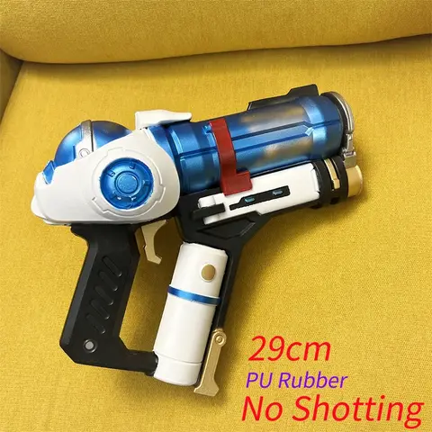 OW Gun Cosplay Meiling Zhou Frost Shock Gun Prop armas modelo seguridad PU goma modelo Halloween sin disparo
