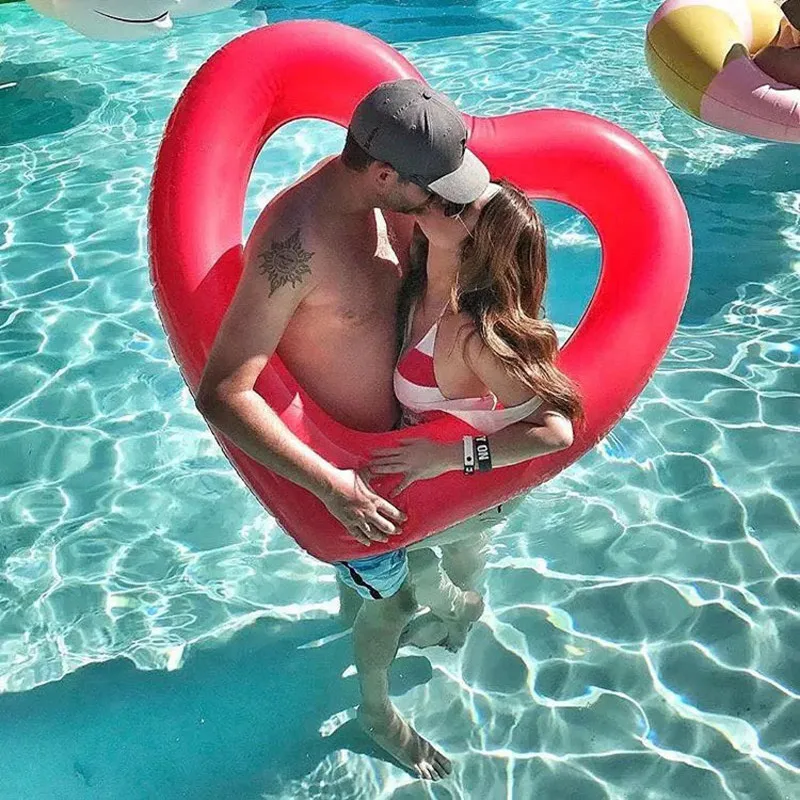 

Summer Love Swimming Ring,Inflatable Water Floating Raft Floating Bedding,Toys,Small Love PVC Water Swimming Pool