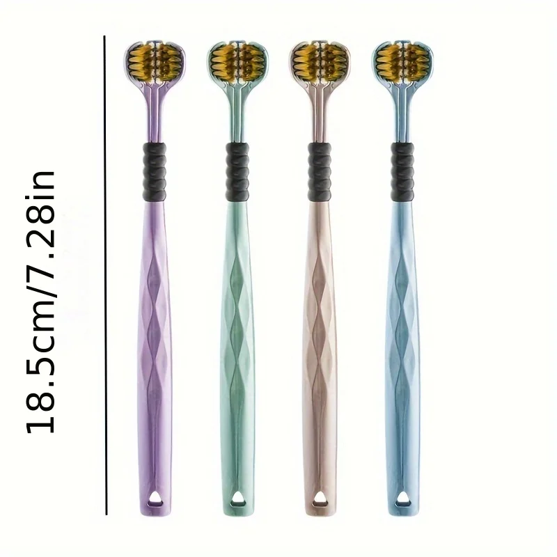 4PCS/2PCS/1PC - Three sided soft bristled toothbrush - Adult household cleaning and gingival protection advanced toothbrush