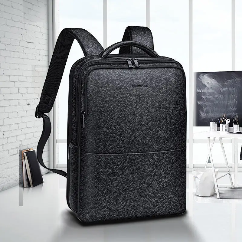 

Leather, Business Backpack For School Backpack High-end Genuine Leather First Layer Cowhide Laptop Bag Business Backpack