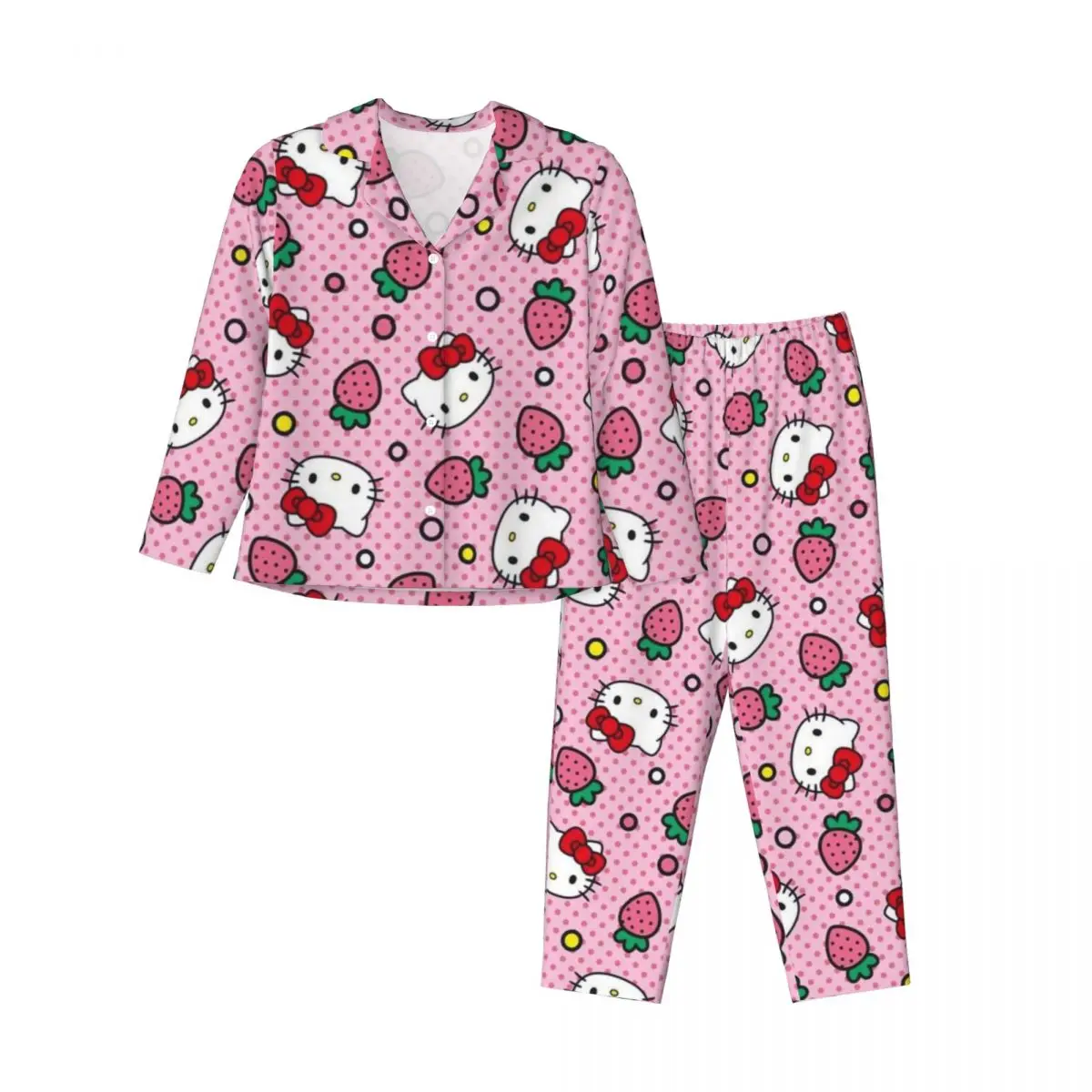 

Sanrio Hello Kitty Women Pajamas 2 Pieces Set Loungewear pyjama pour femme