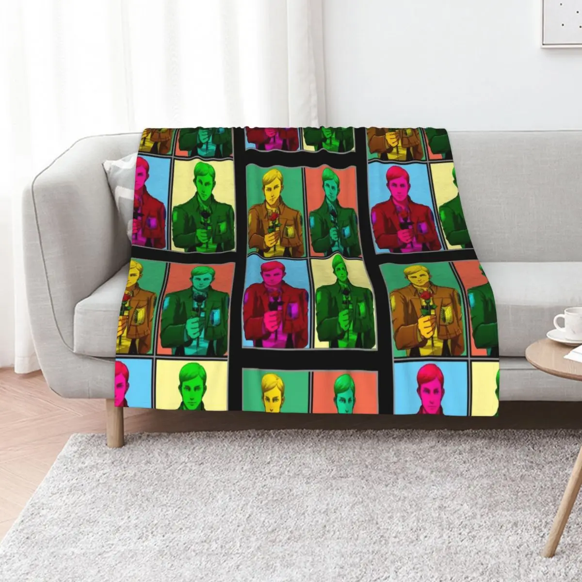 Erwin Smith RGB Mirror Design Throw Blanket Fashion Sofas Sofa Throw Decorative Sofas Moving Personalized Gift Bed Blankets