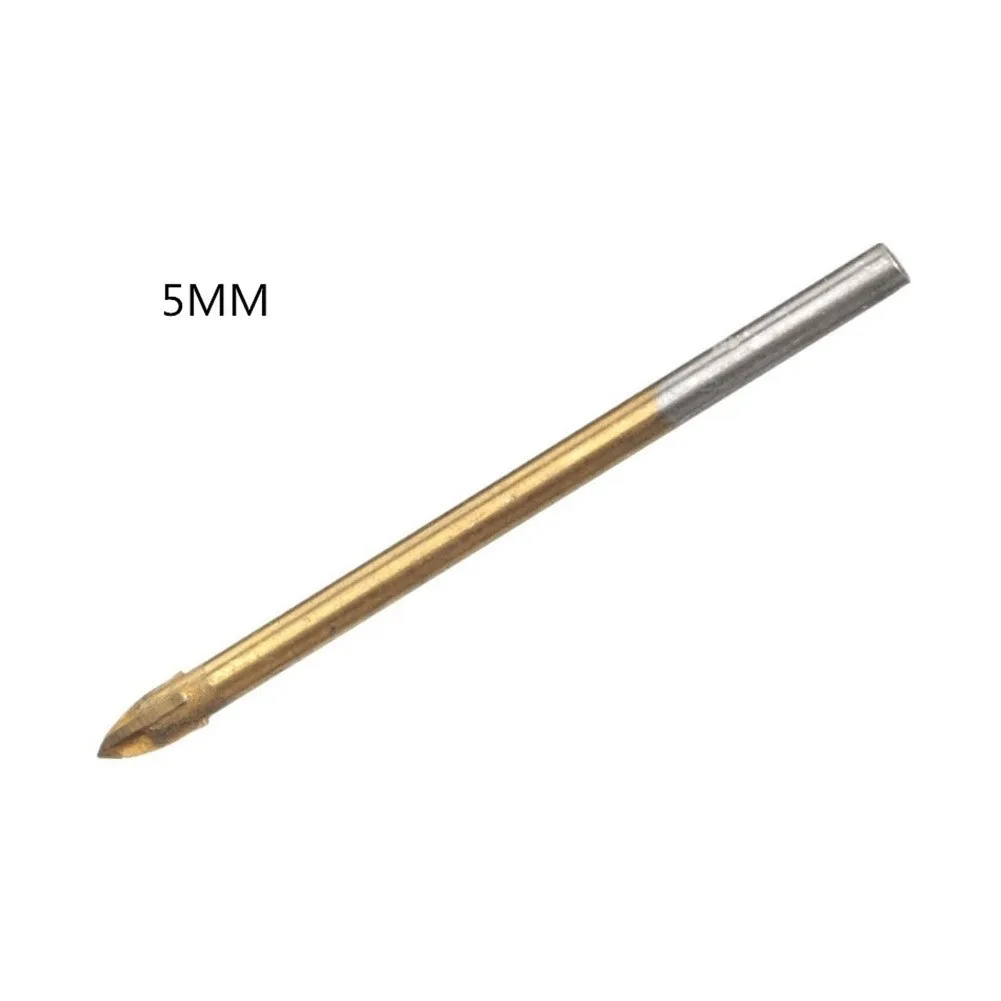 Cross Spear Point Head คาร์ไบด์แก้วเจาะบิตเหมาะสําหรับไม้คอนกรีตพลาสติกสําหรับอายุการใช้งานและความแม่นยําของผนัง