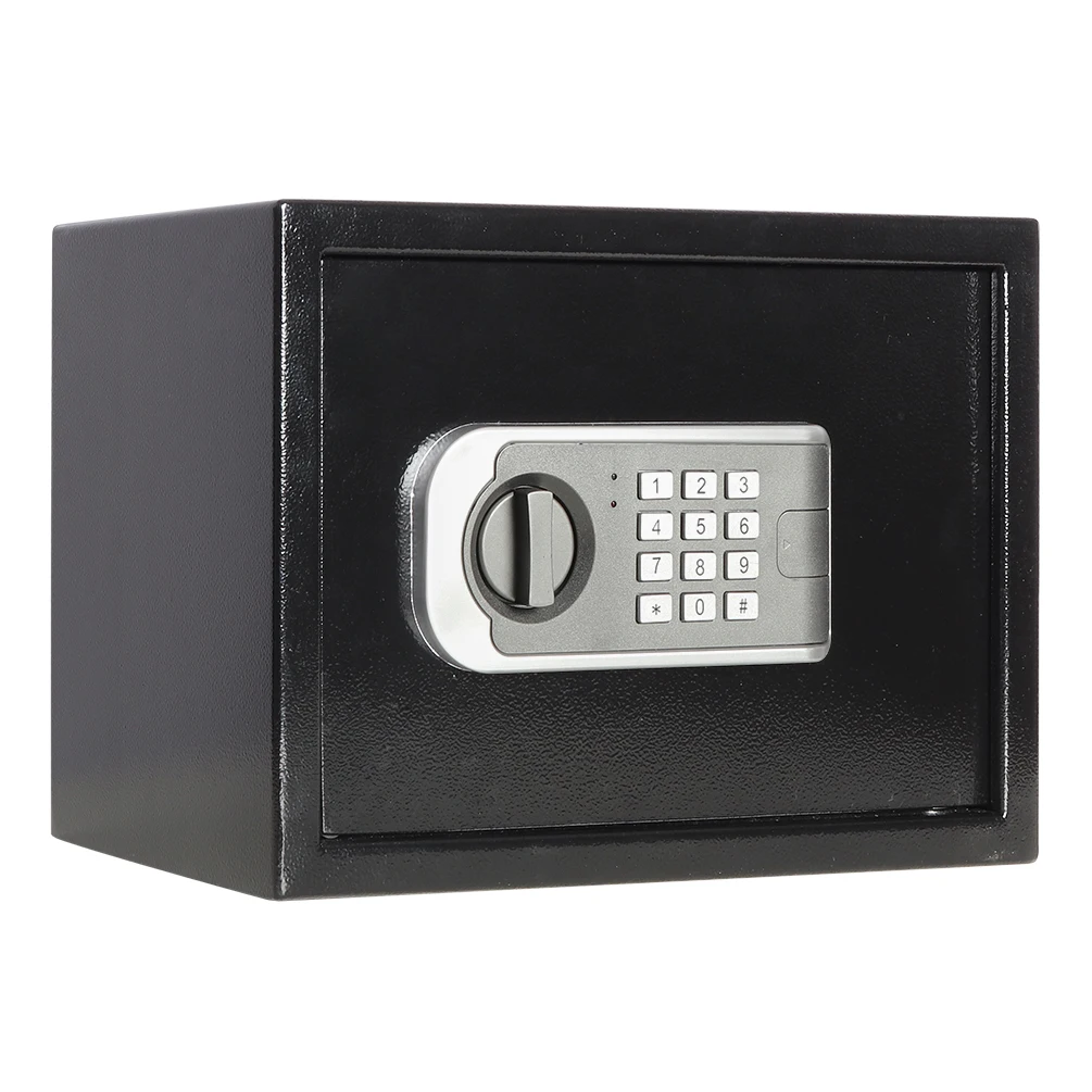Classic Digital Electronic Lock Steel Black CE Certified Home Hotel Office Wall Mounted Medium Safe Deposit Box Shuaima