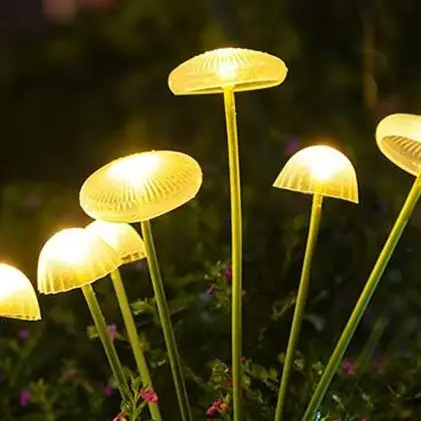

Солнечные фонари, уличные светодиодные солнечные грибные фонари для газона, водонепроницаемые, для вечеринки, двора, патио, медузы, лампа для украшения сада