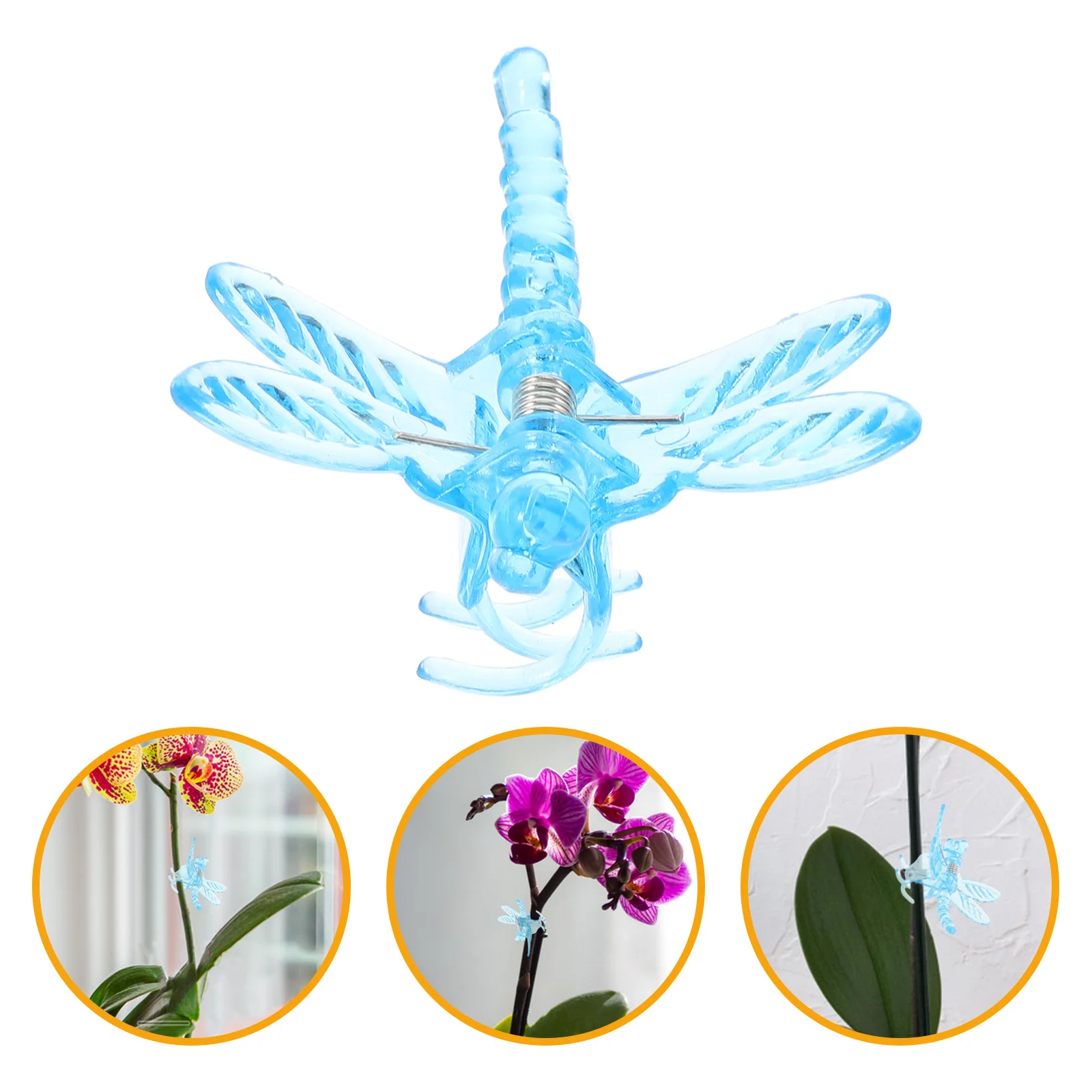 

50Pcs Dragonfly Plant Support Clips for Stems Vines Climbing Plants Small Orchid Clamps Garden Bonsai Clips Decorative
