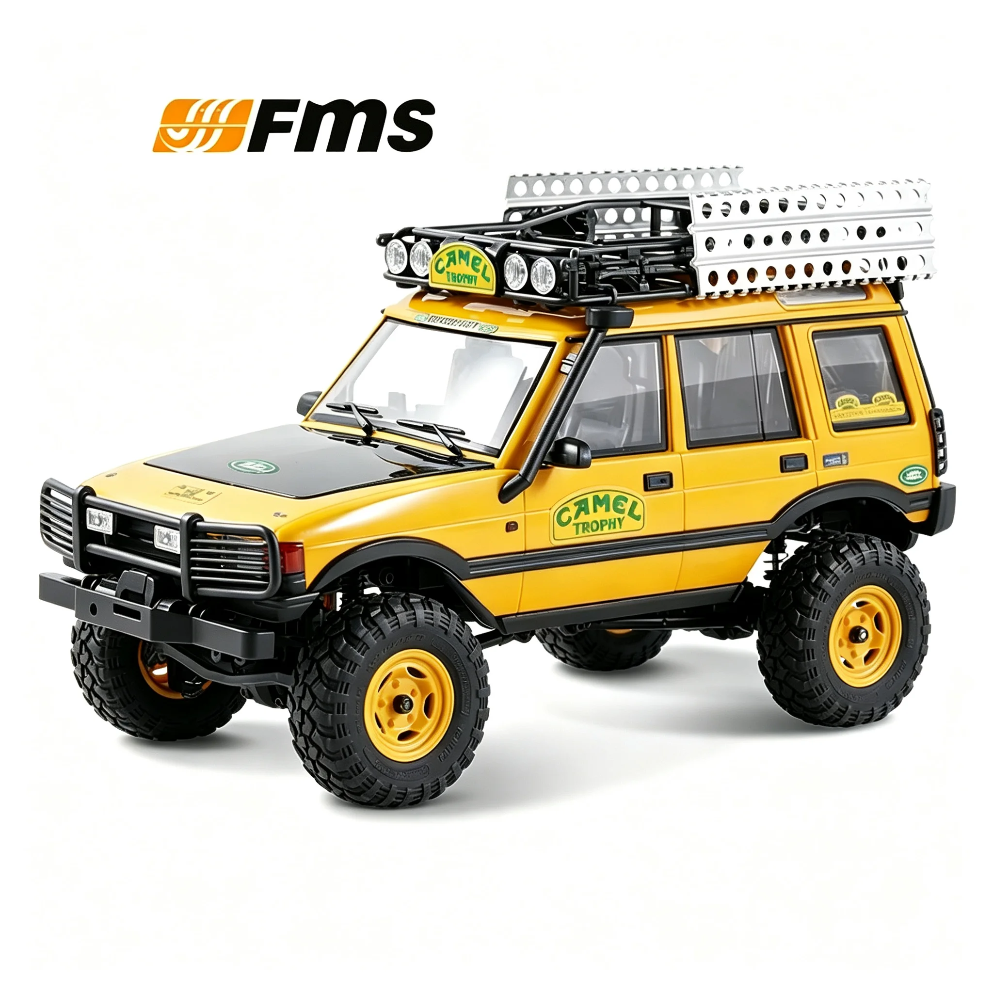 FMS 1/24 FCX24M Camel Trophy Land Rover RC Rock Crawler, Defender D90 D110 Range Rover Discovery Scale Off-Road Truck