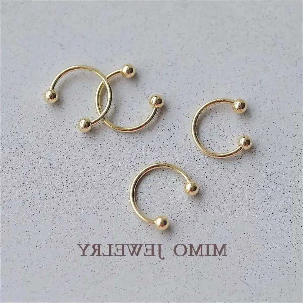 

Color gold plated double bead ear bone clip Simple adjustable ear clip DIY ear accessories