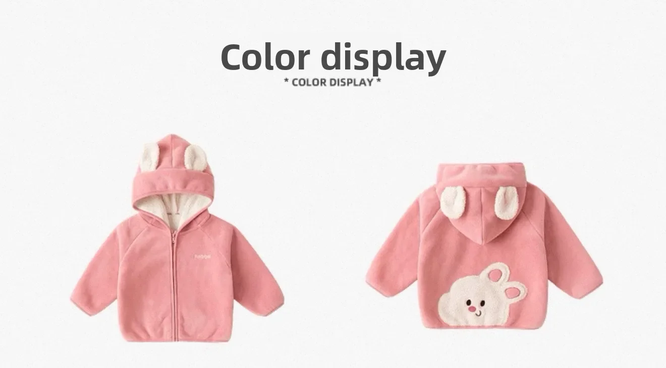 Kinder 3D-Cartoon-Kapuzenjacke Herbst Winter Haferfleece Gefüttert Dick Warm Langarm Freizeit-Oberbekleidung für Kleinkinder Jungen Mädchen – Detail 7