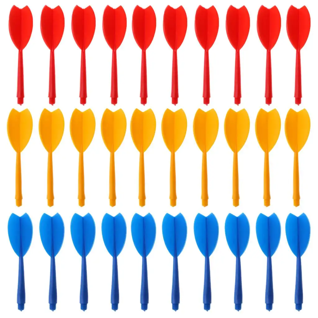 30 Pack with Flights plastic Darts Accessories for 2BA Thread Barrels