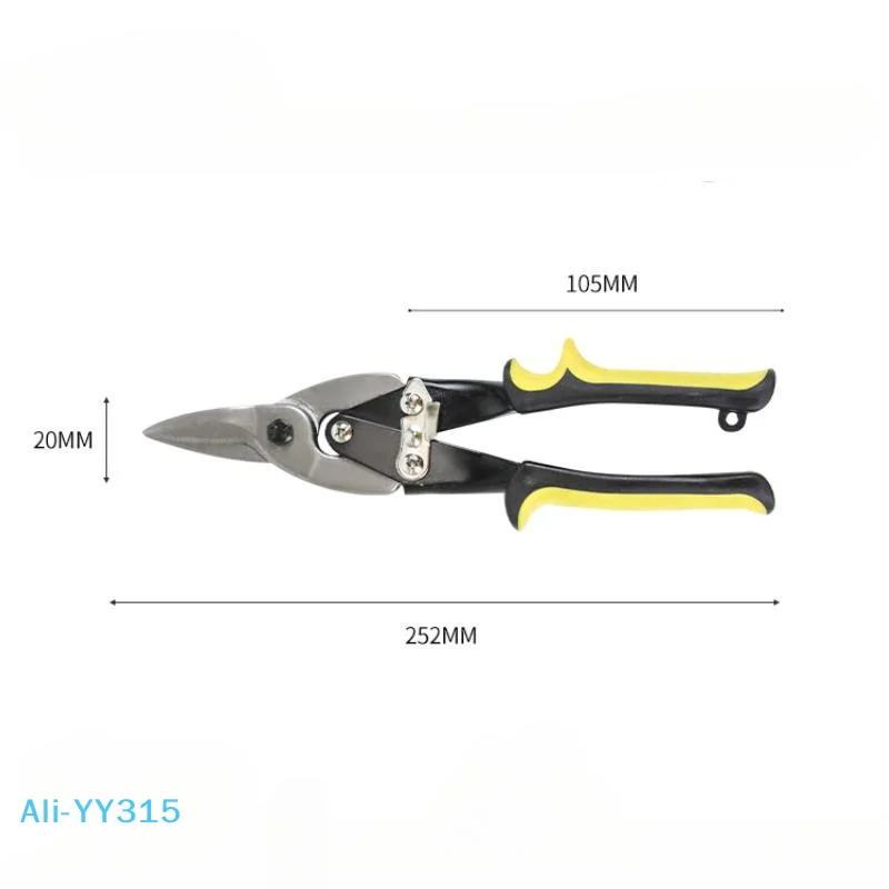【Y】10 Inch Aviation Tin Snips Heavy Duty Chrome Vanadium Steel Metal Cutter Shears For Cutting Sheet Metal