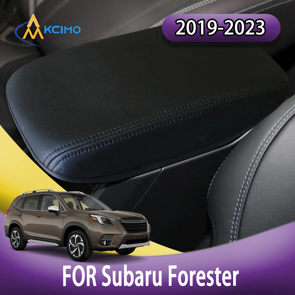 Faux Leather Easy Clean Car Armrest Box Center Console Lid Armrest Cover Car Accessories For Subaru Forester 2019-2023