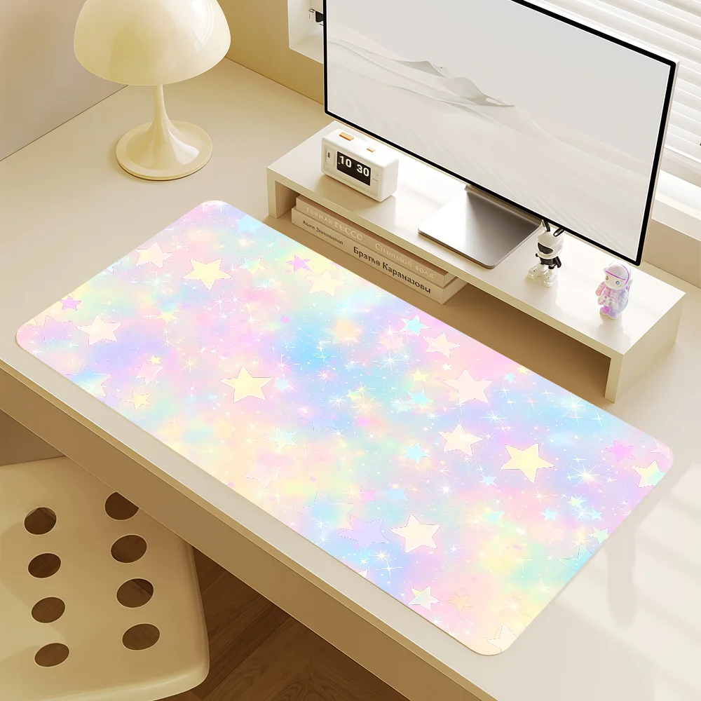 Mouse Starry Pad Art MousePad Non-slip Lockedge Office Student D-Dreamy Gaming Thickened Large Writing Pad Gradient Sky Cushion
