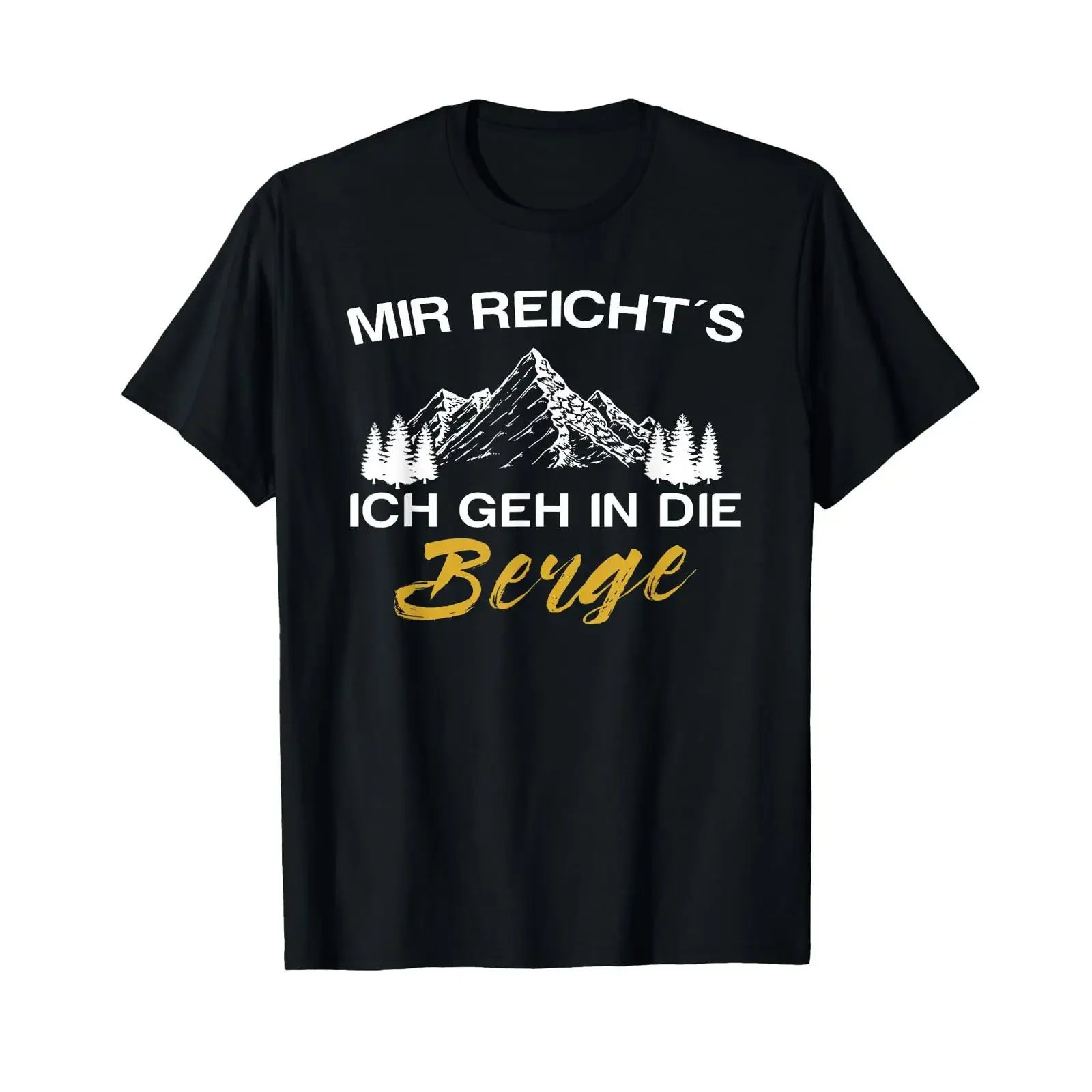 Футболка Mir Reicht's Ich Geh In Die Berge Bergsteiger Wanderer, винтажная, с эффектом потертости, дизайнерская одежда, универсальная модная вещь