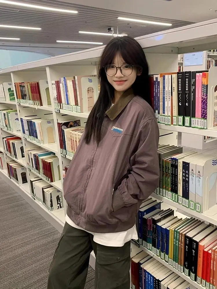 

Женские куртки, осенняя одежда, женские замшевые однотонные стильные куртки на молнии спереди, удобные для парня, большие размеры, одинарные