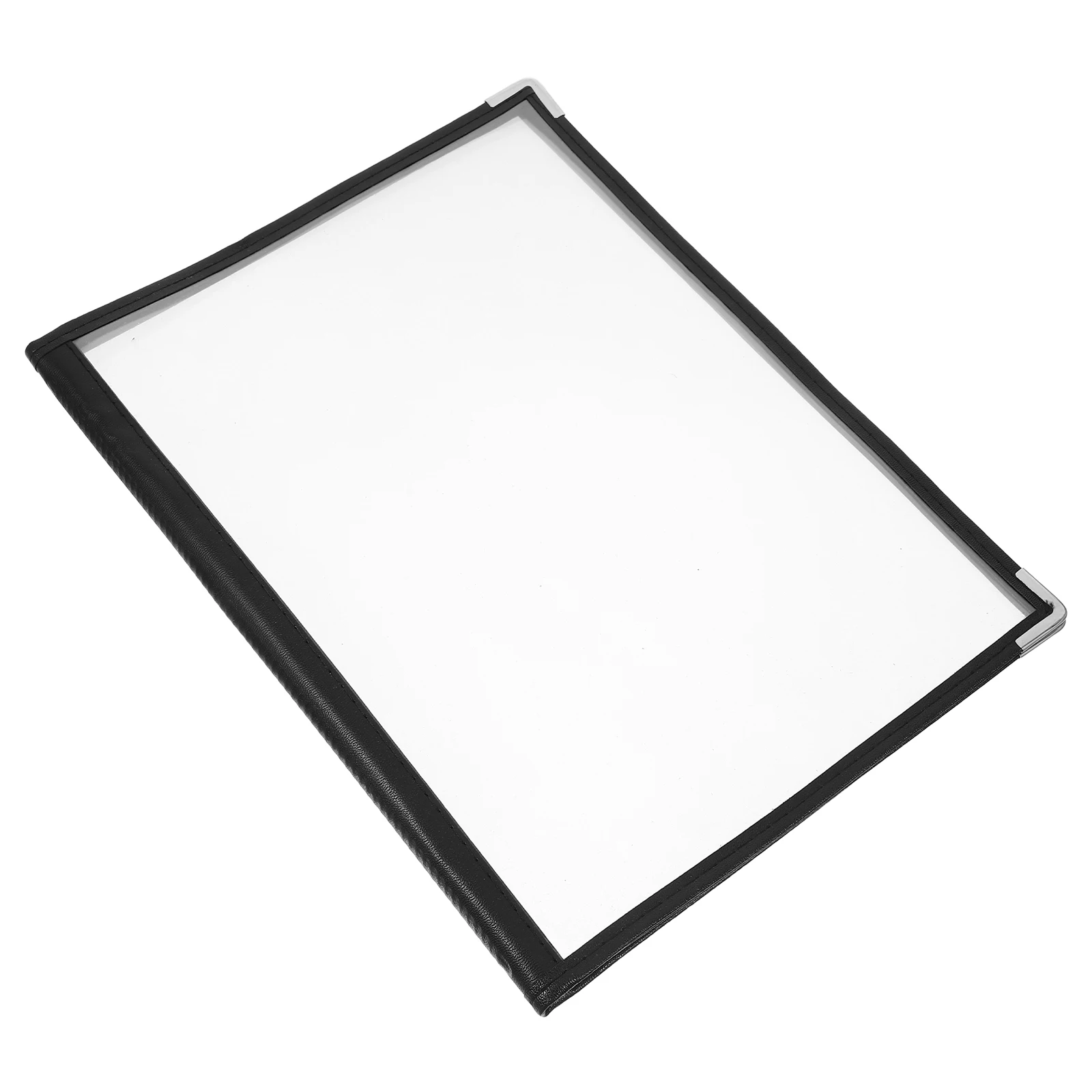 

3 Pages 6 Sides Restaurant Menu Book Clear PVC Holder for Cafes Bars Cashier Counters Multi-Functional Menu Cover with Elegant