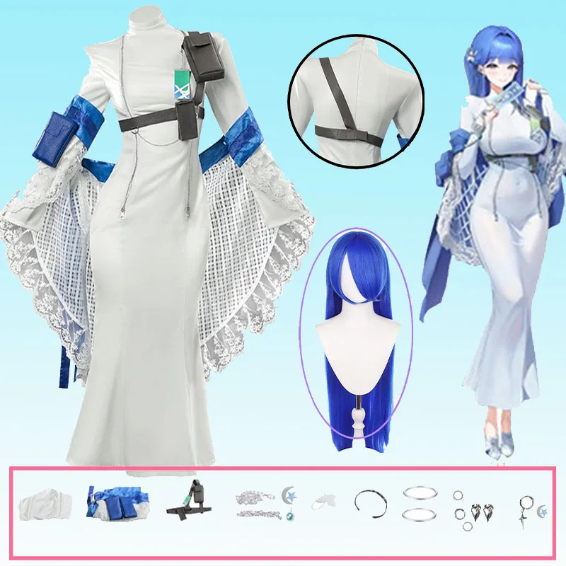 

Arcana‌ Cosplay Game NIKKE Cos The Goddess Costume Woman ‌Arcana‌ Costume Dress Cloak Outfit Set Wig for Woman