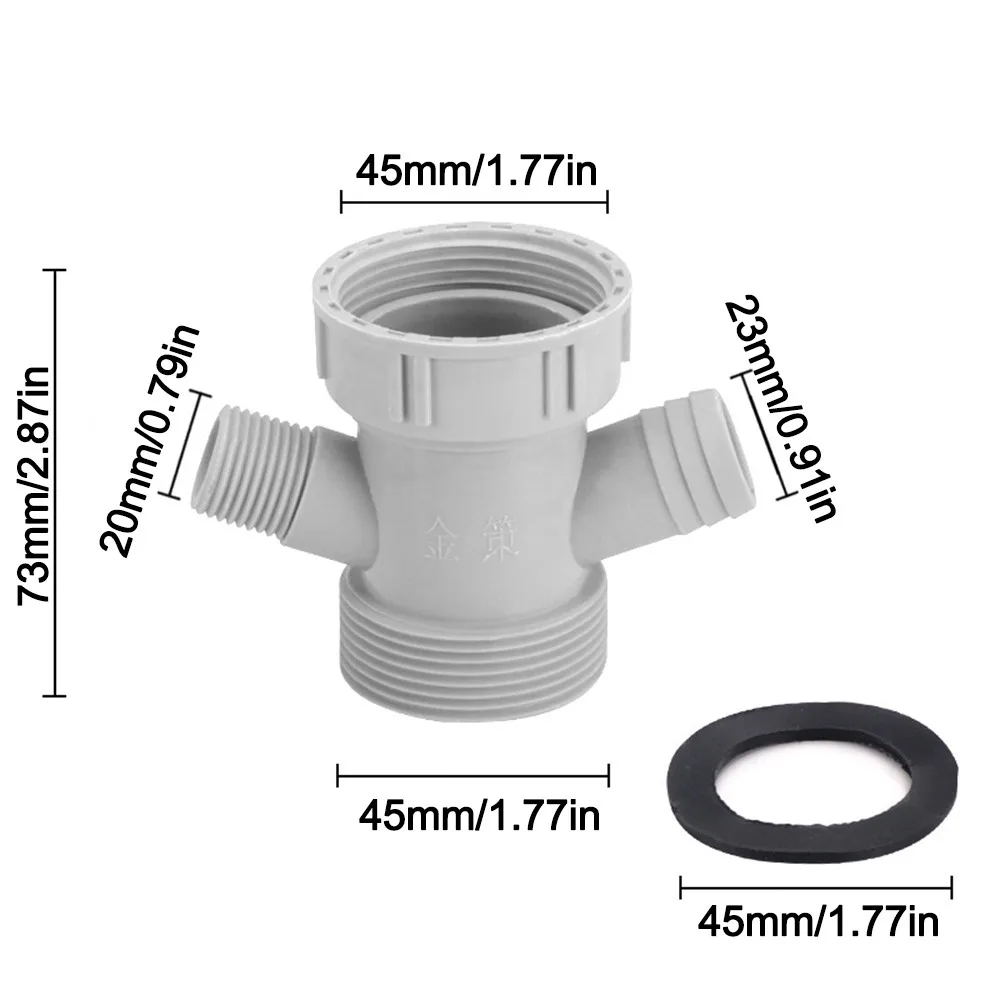 Anti Leak Kitchen Sink Drain Connector Sealing Gasket Corrosion Resistant Waste Pipe Adapter Threaded Nut Sink Drain Adapter