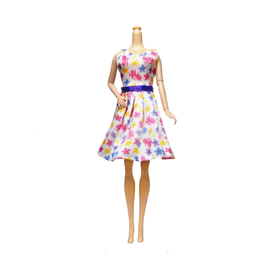جديد 30 سنتيمتر دمية على شكل أميرة فستان مجموعة 1/6 دمية فستان الملابس موضة الصيف طباعة فستان اكسسوارات عادية دمية تنورة فتاة لعبة