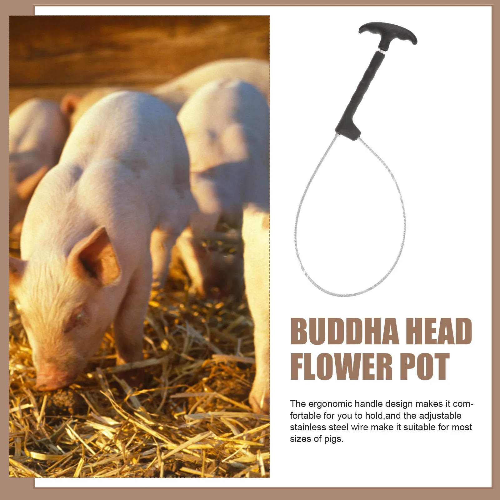 Baoding corda para porcos vaca titular coletor rack equipamento animal gado filhote de cachorro pólo plástico bezerro