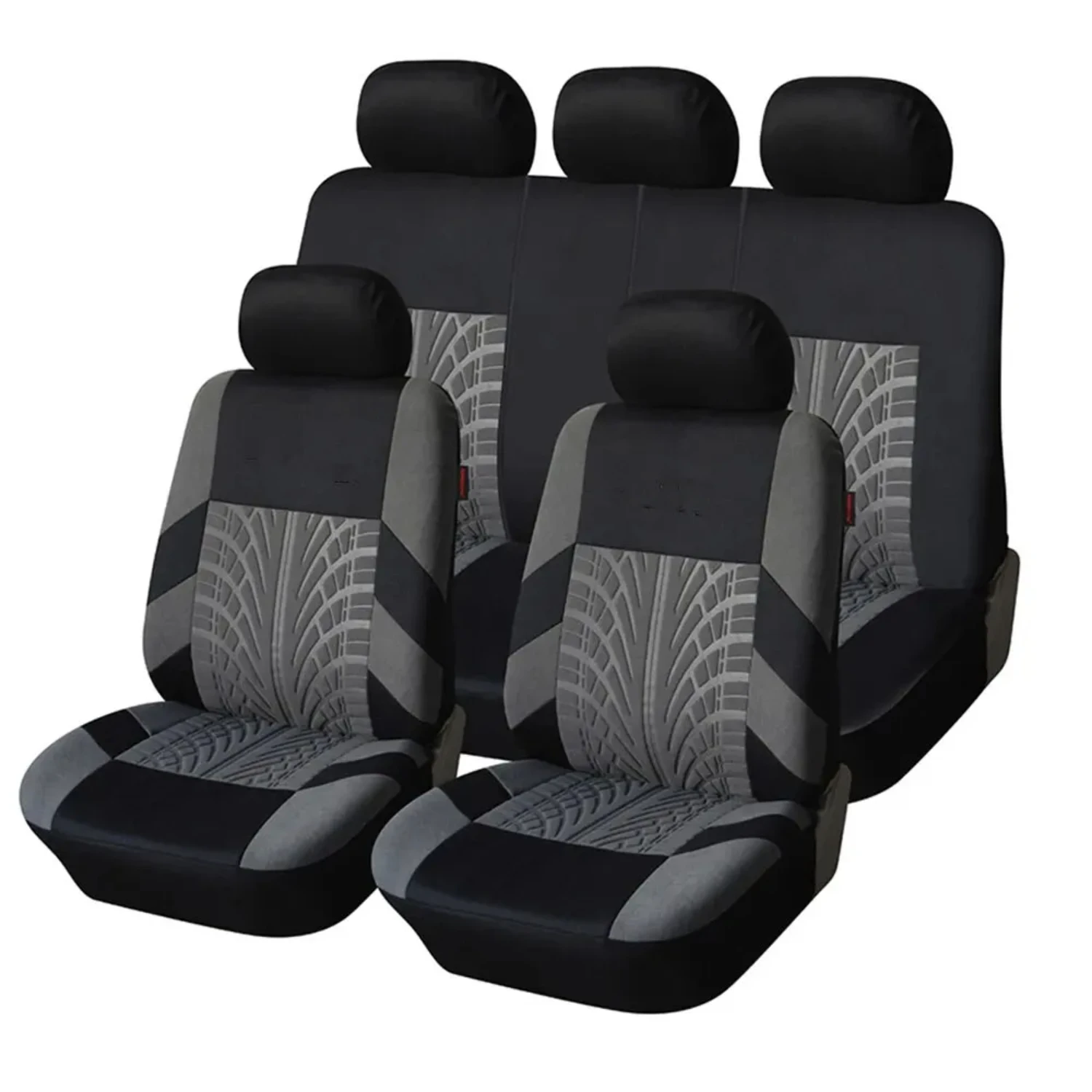 

Ultimate Soft and Cozy Gray Car Seat Covers Full Set - Stylish Split Front and Rear Bench Protection - Premium Quality Materials