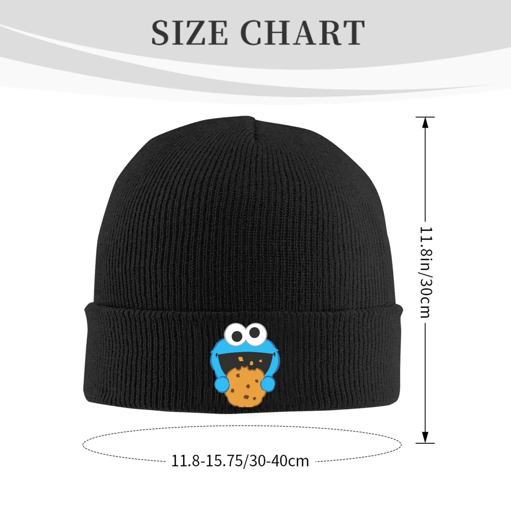 New Sesames Streets Cookie Monsters Cartoon  Knitted Hat Women's Men's Skullies Beanies Winter Hats Acrylic Casual Caps ,