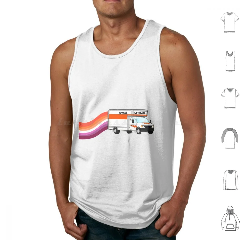Uhaul Tank Tops Vest Sleeveless Queer Uhaul Meme Stereotype Wlw Women Moving Truck
