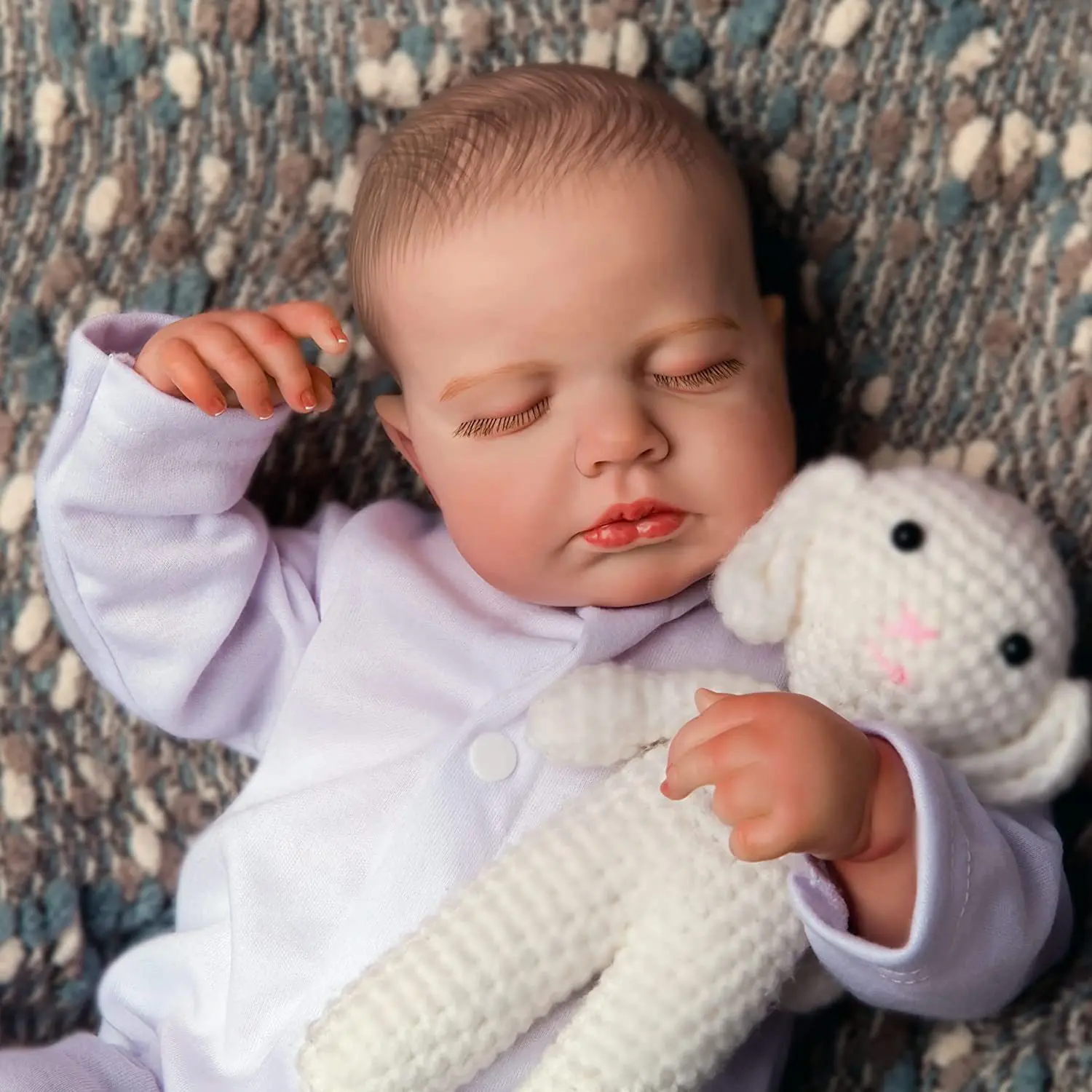 20-Zoll-künstliche Babypuppe mit weichem Kleber, reine handbemalte Reborn-Puppe, kann in ein waschbares Spielzeuggeschenk geändert werden