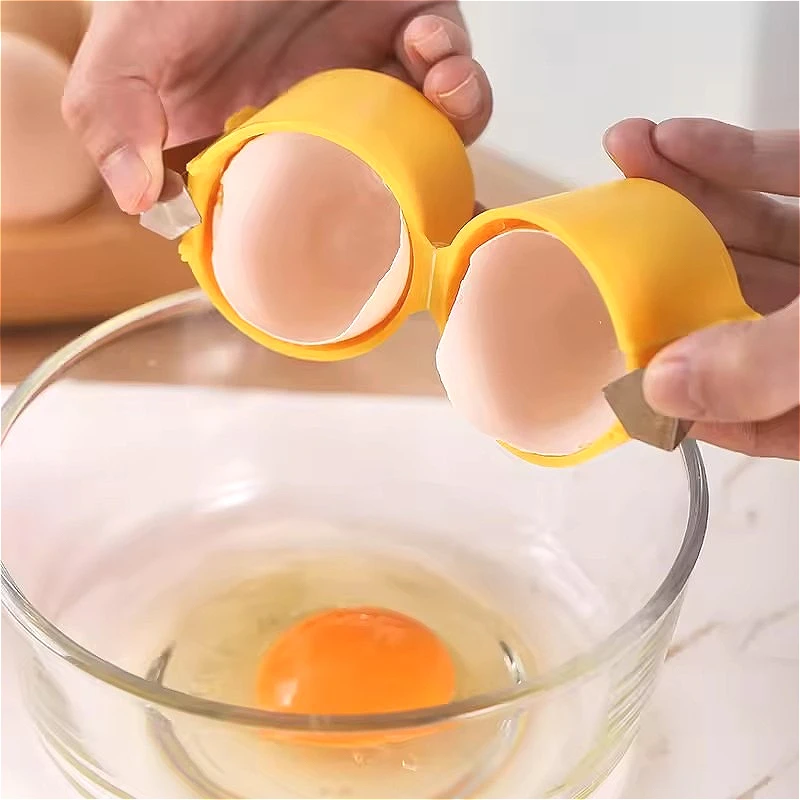 

1pcs Multifunctional Egg Shell Opener Handheld Egg Cracker Separator Tool Eggshell Cutter Easy Open Kitchen Gadget for Raw Egg