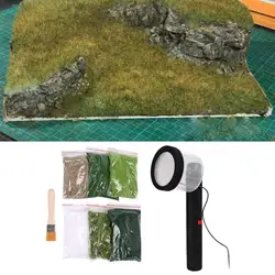 Static Grass Applicator for Modeling Railway DIY Sandtable with 6 Bags Static Grass Hobby Craft Electrostatic Flocking Machine