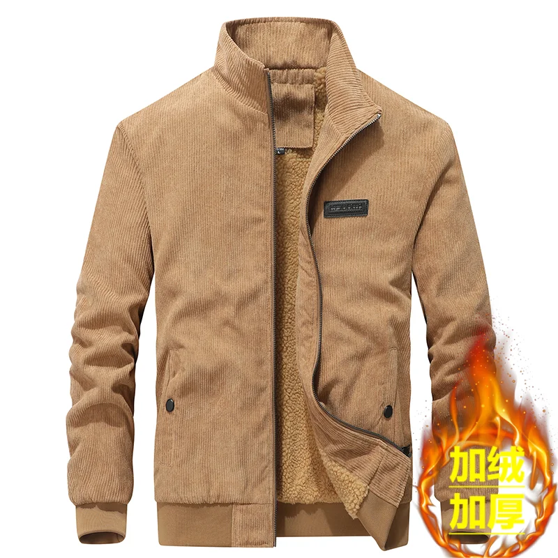 

Chaqueta vaquera Vintage forrada de lana para hombre, abrigo grueso de gran tamaño, estilo coreano, escena informal, Invierno