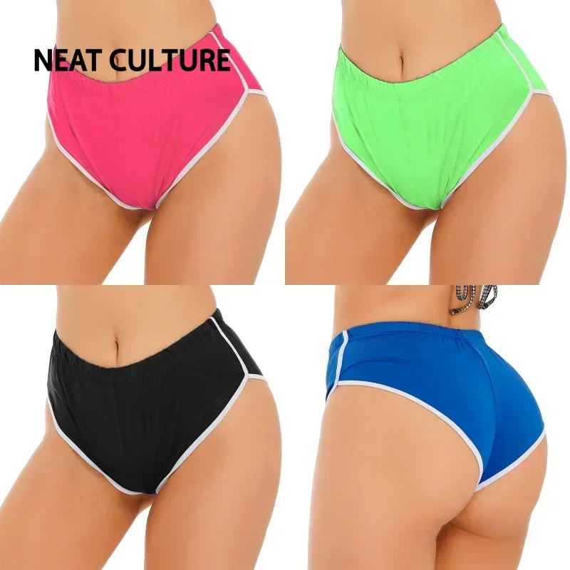 Summer Sports Gym Workout Running Slimming Fitness Wear Dolphin Shorts Mid-waist White Edge Yoga Shorts shorts women