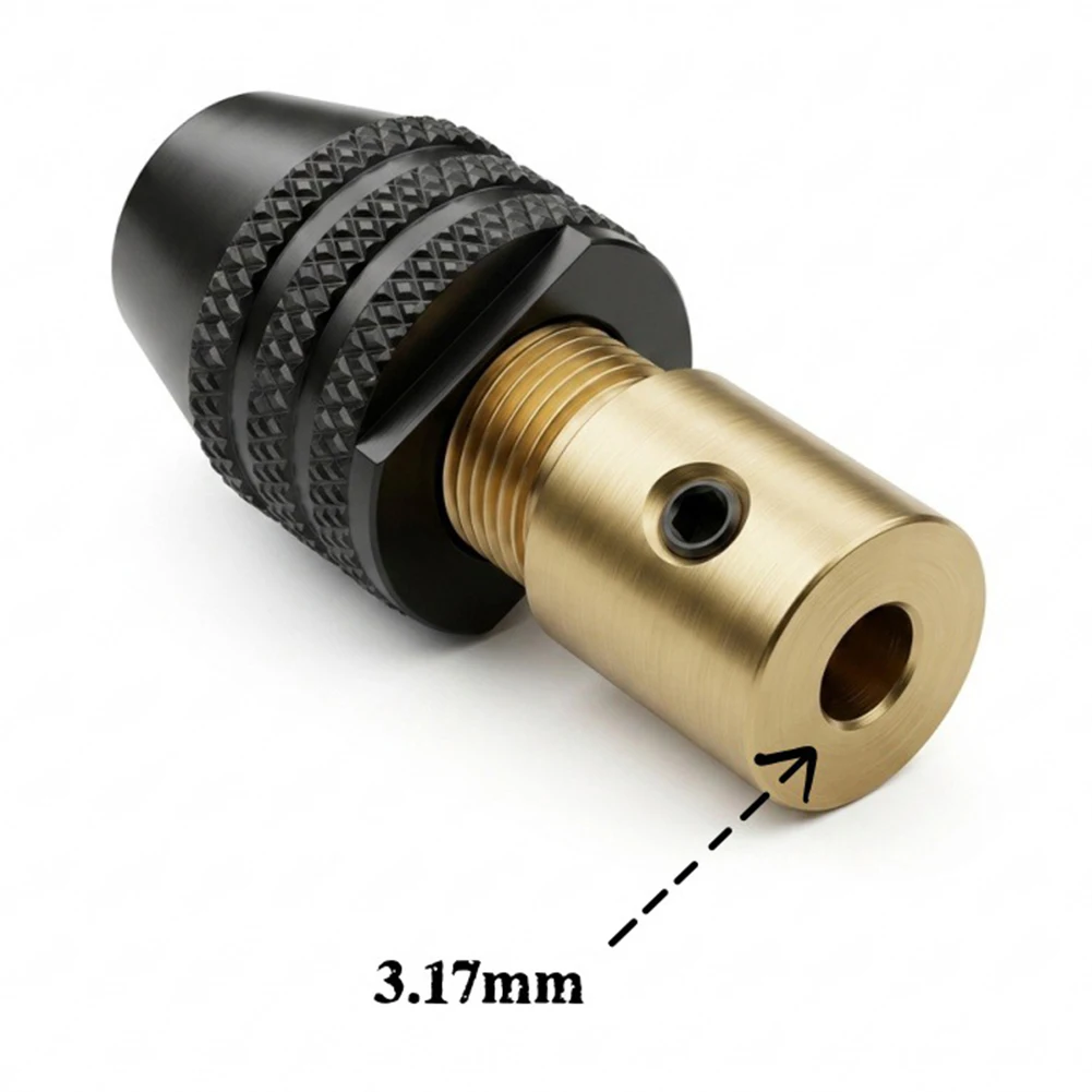 Drill Bit Adapter Cartridge Designed for Electric Drills with 3-Jaw Grip and 0.3-3.2mm Adjustable Clamping Range