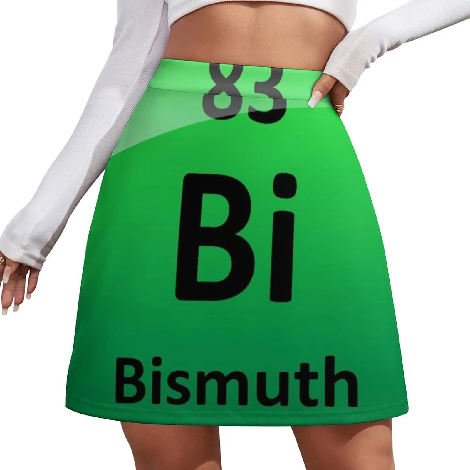 

Мини-юбка с символом периодической таблицы Bismuth, элегантные платья для женщин, роскошные женские юбки в японском стиле, мини-юбка