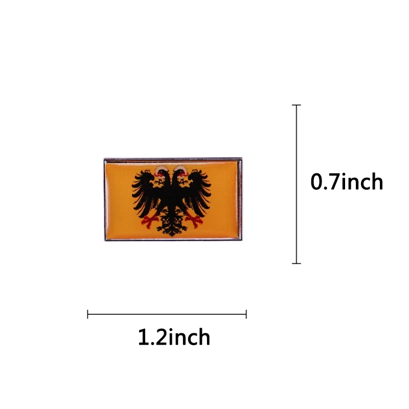 Holy Roman Empire 1433-1806 Flag Ename Pin Brooch Double-headed Eagle Antique National Flags Badge