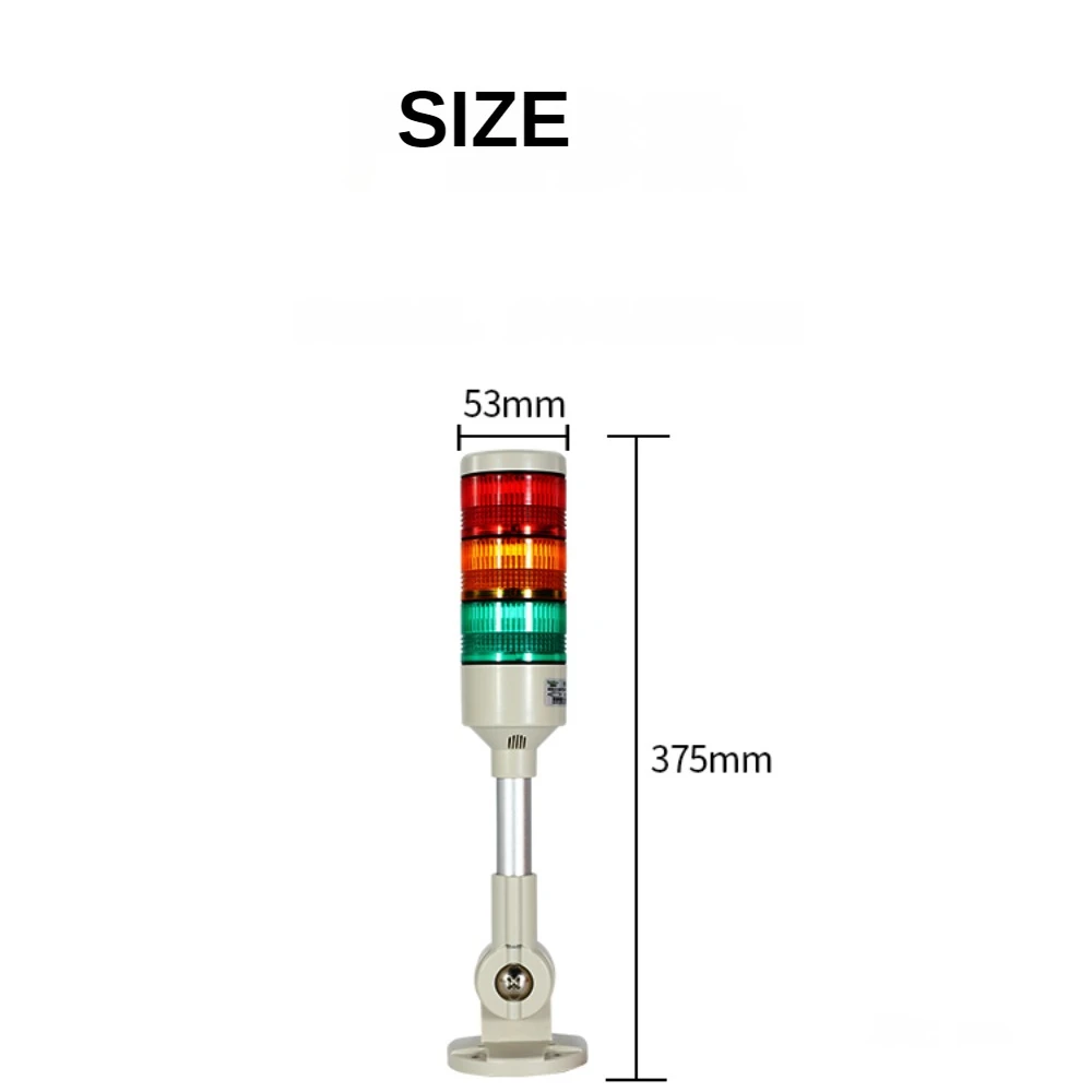 Imagem -06 - Luz de Advertência Led com Campainha Intermitente Indicador de Alarme de Torre Lâmpada de Alerta para a Máquina do Tronco 24v 220v Camadas